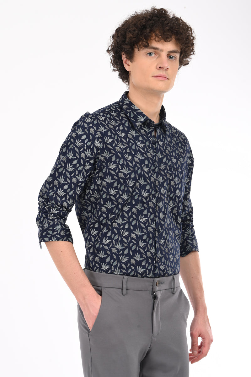 Premium Giza Satin Printed Shirt