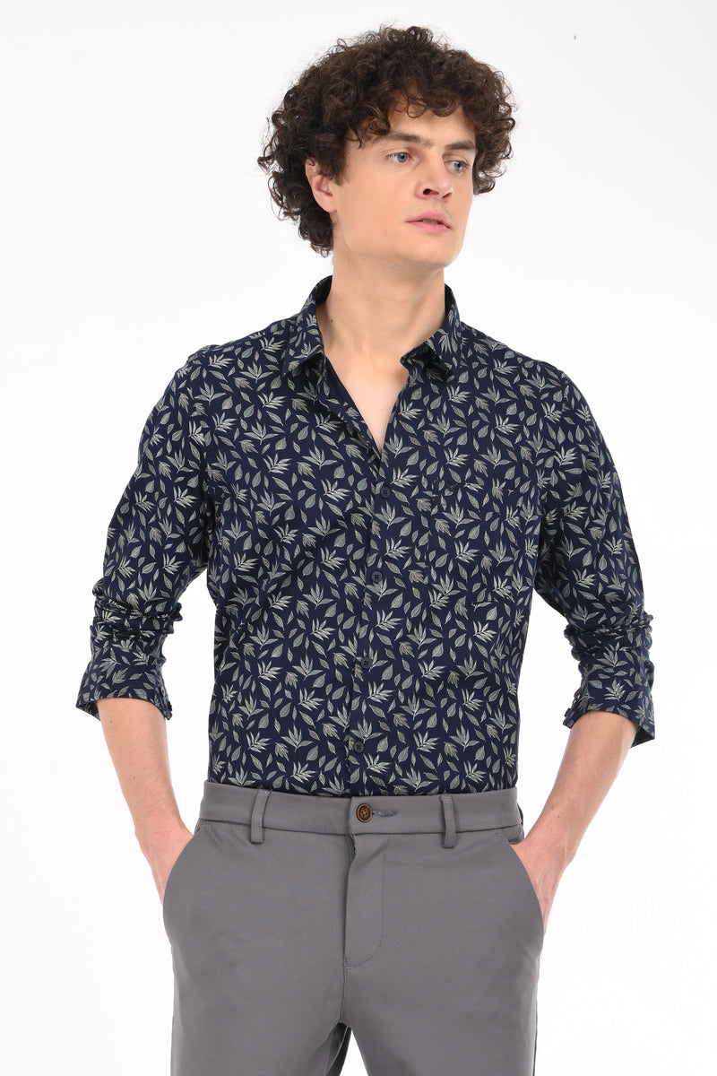Premium Giza Satin Printed Shirt