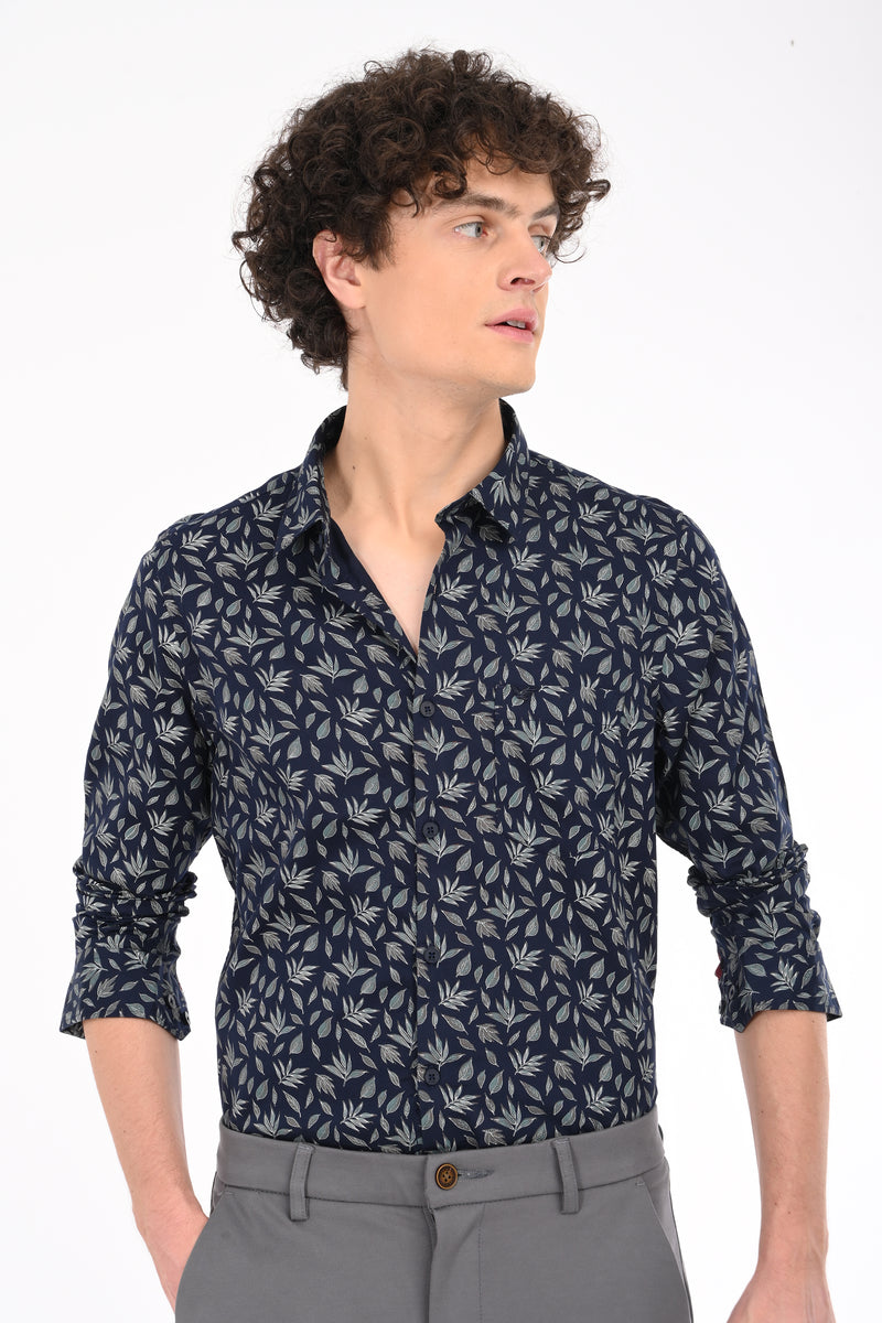 Premium Giza Satin Printed Shirt