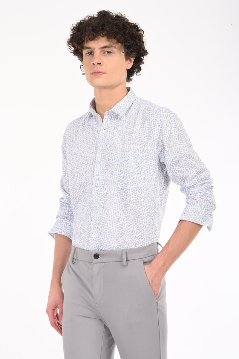 Textured Printed Shirt