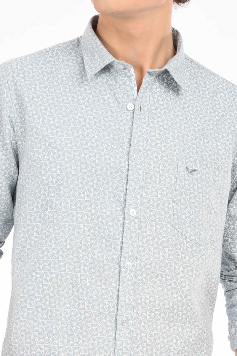 Textured Printed Shirt
