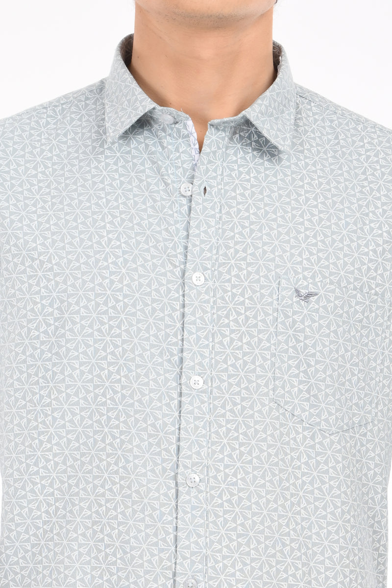 Textured Printed Shirt