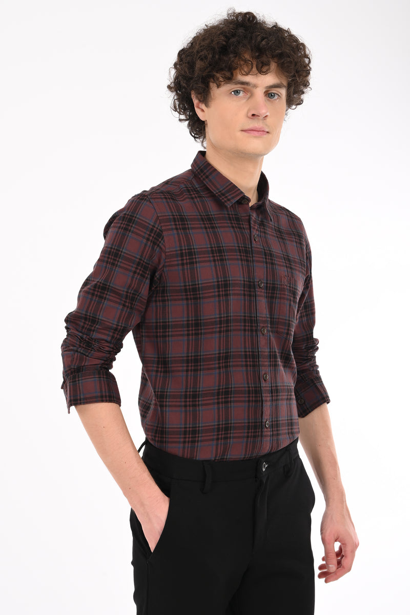 Workwear Textured Check Shirt