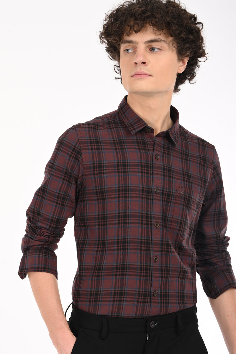 Workwear Textured Check Shirt