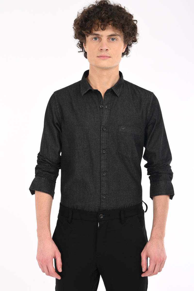 Denim Workwear Solid Shirt