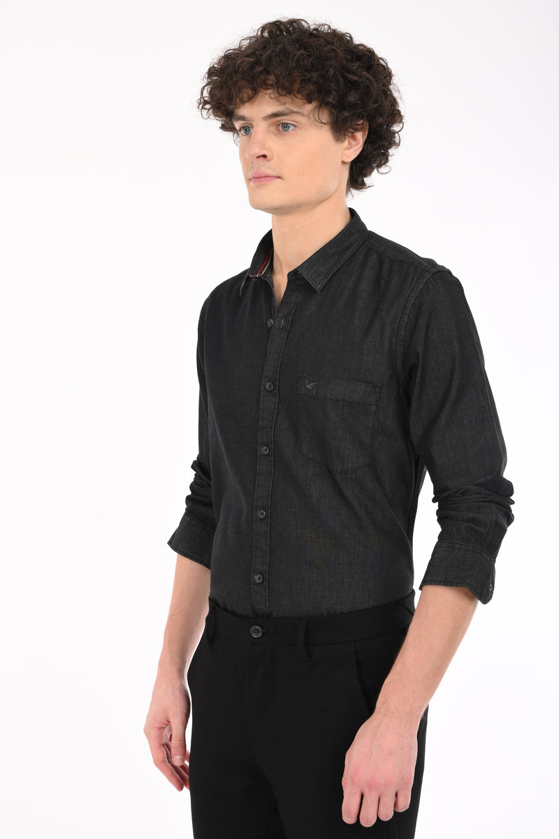 Denim Workwear Solid Shirt