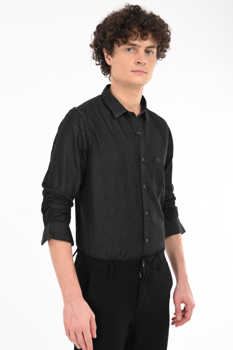 Denim Workwear Solid Shirt