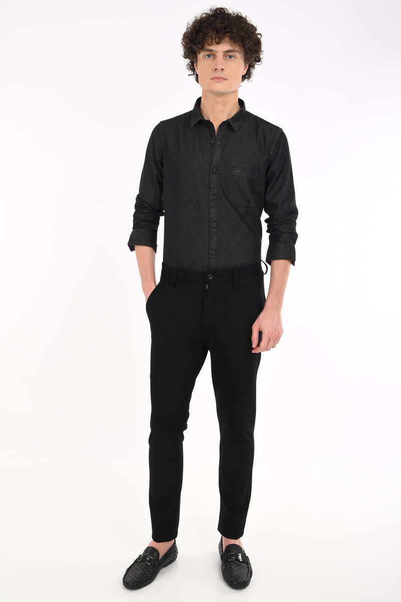 Denim Workwear Solid Shirt