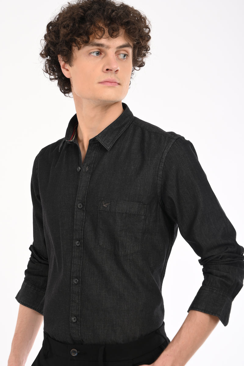 Denim Workwear Solid Shirt
