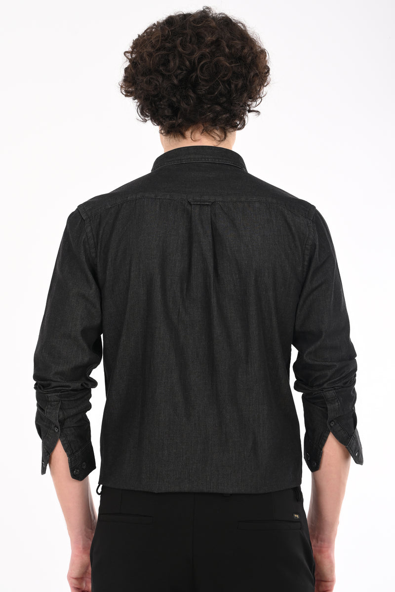 Denim Workwear Solid Shirt