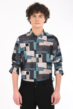 Textured Cotton Printed Shirt