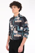 Textured Cotton Printed Shirt
