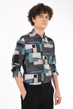 Textured Cotton Printed Shirt