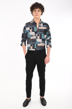 Textured Cotton Printed Shirt