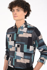 Textured Cotton Printed Shirt