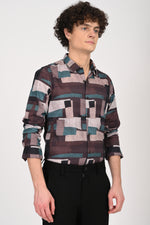 Textured Cotton Printed Shirt