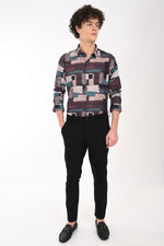 Textured Cotton Printed Shirt