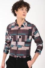 Textured Cotton Printed Shirt