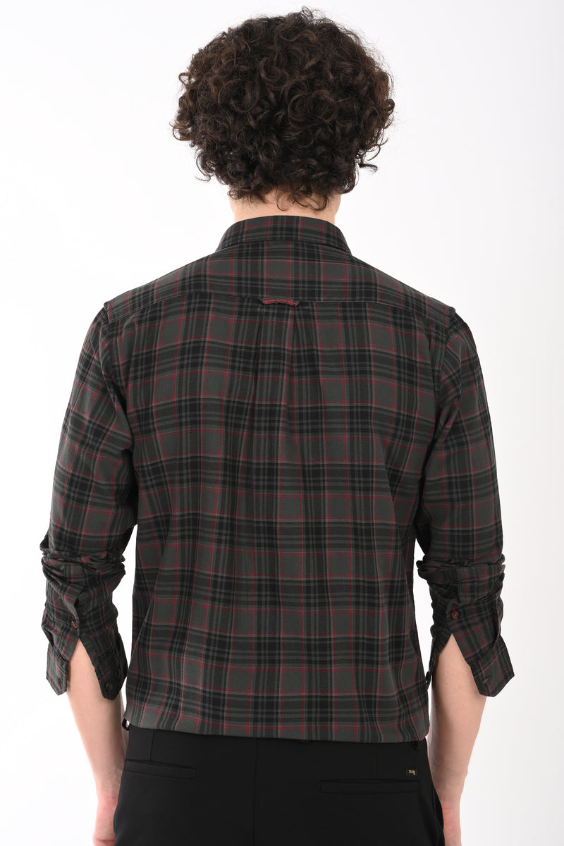 Workwear Textured Check Shirt