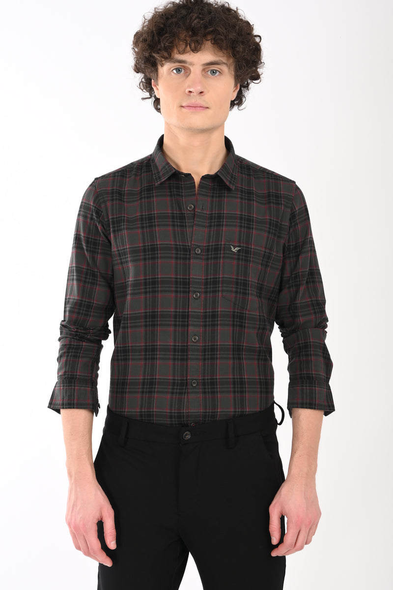Workwear Textured Check Shirt