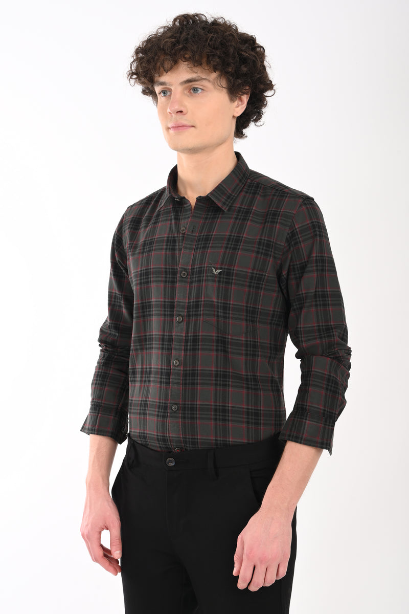 Workwear Textured Check Shirt