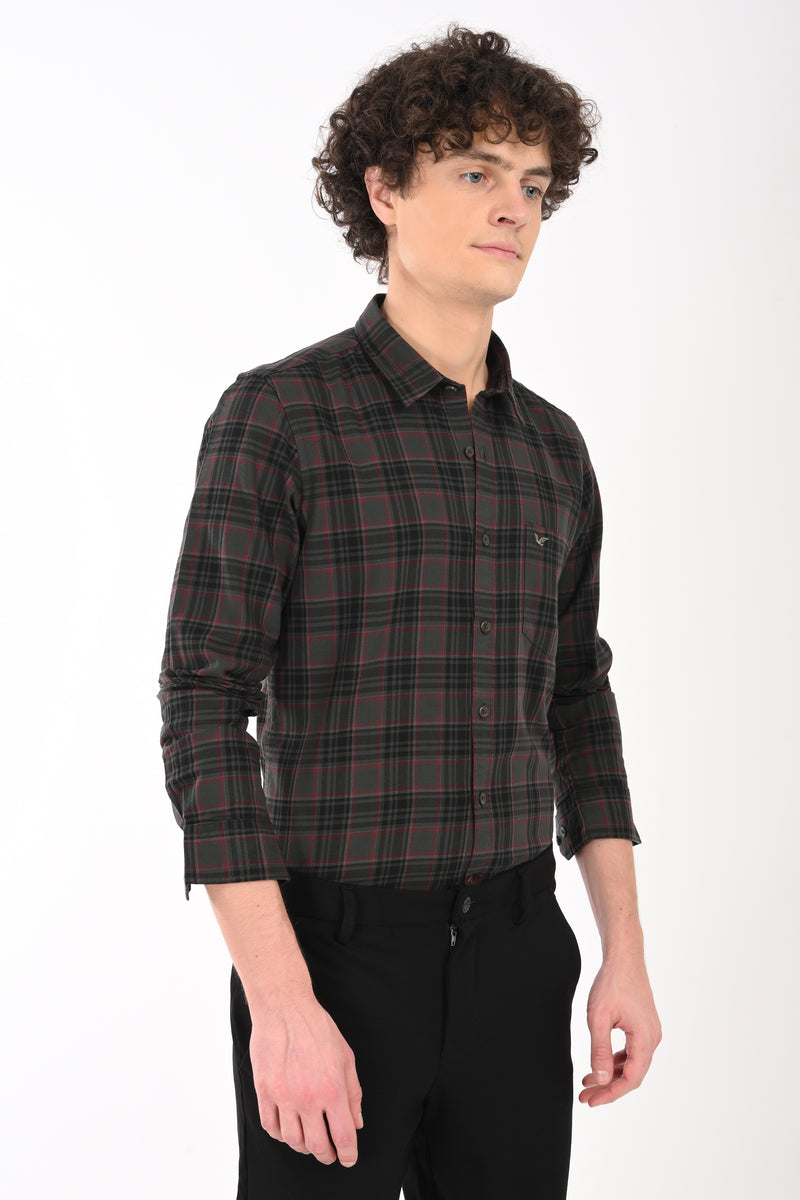Workwear Textured Check Shirt