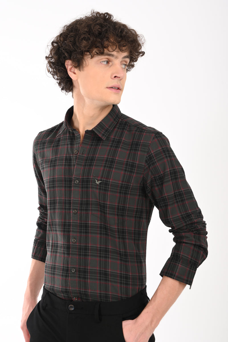Workwear Textured Check Shirt