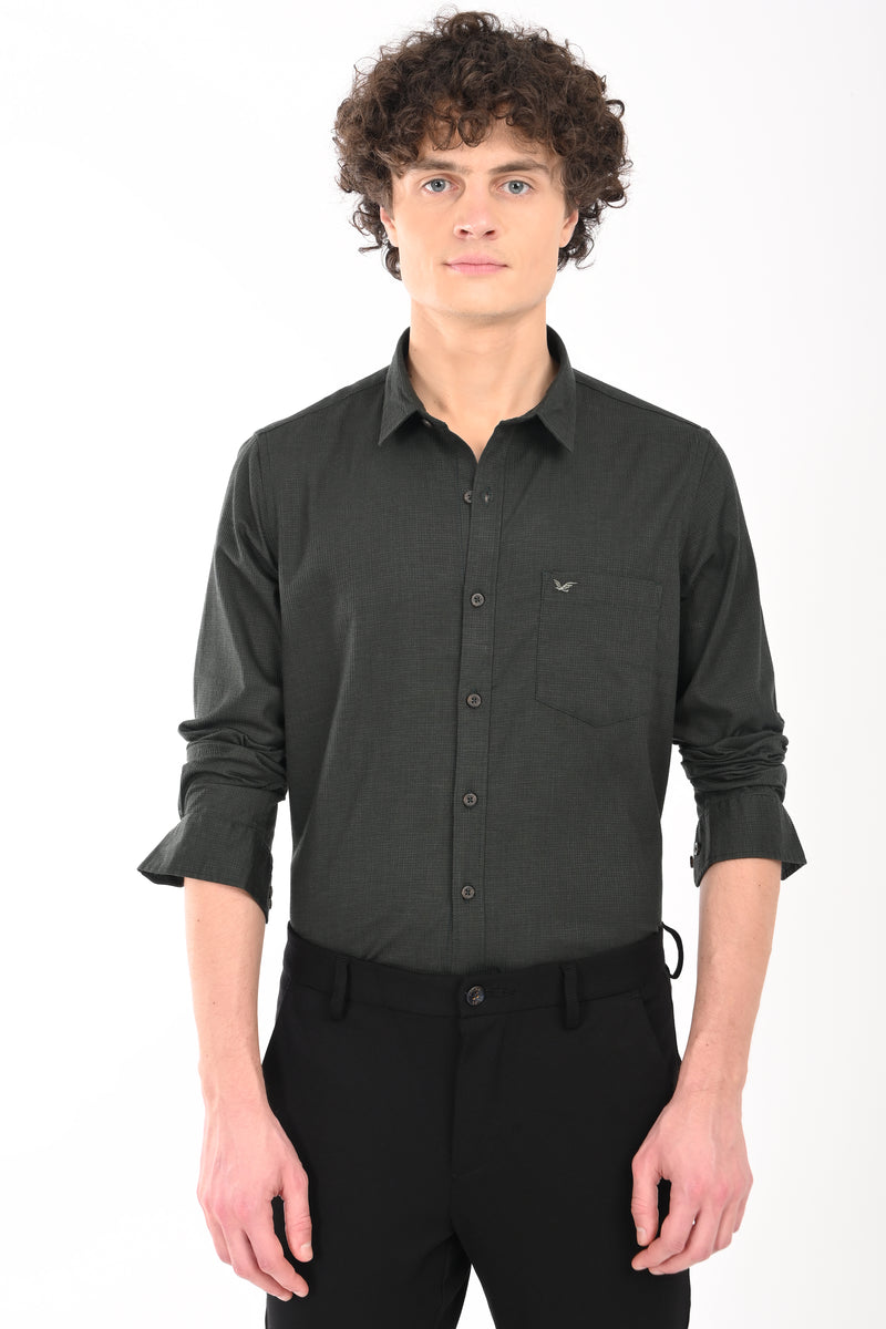 Must have Textured Stretch Shirt