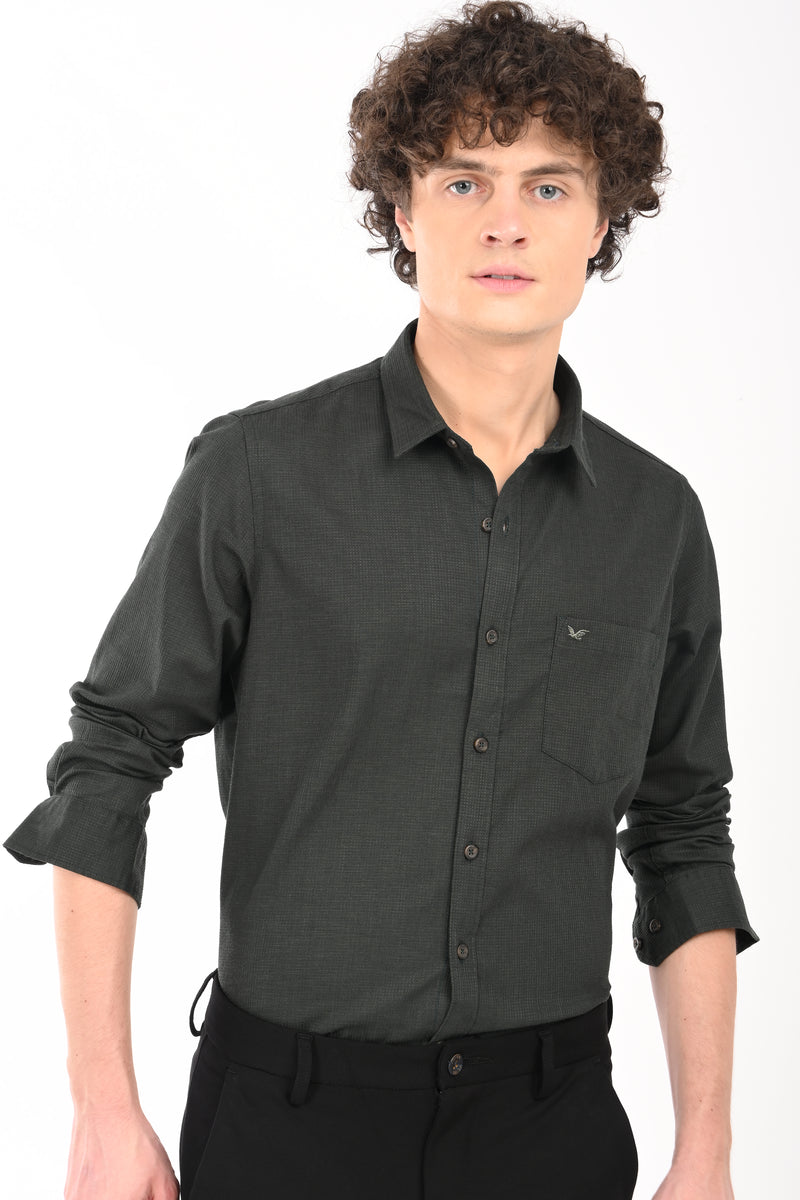 Must have Textured Stretch Shirt