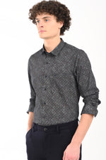 Textured Cotton Printed Shirt