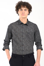 Textured Cotton Printed Shirt