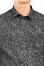 Textured Cotton Printed Shirt