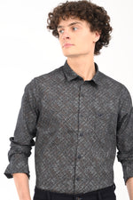Textured Cotton Printed Shirt