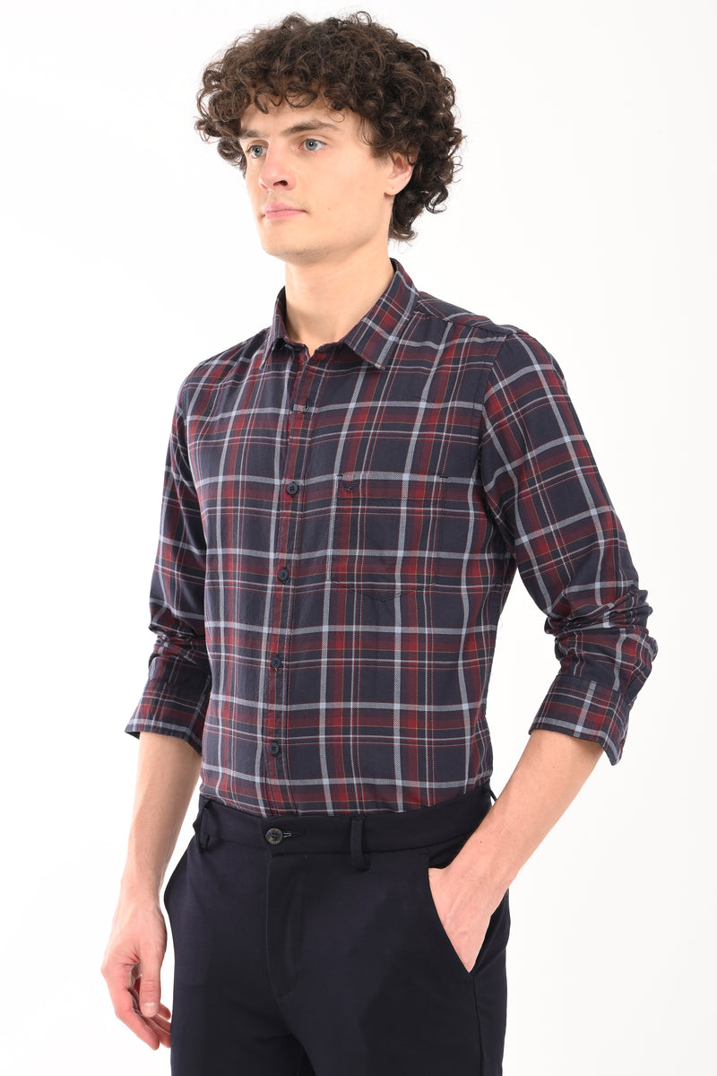 Workwear Textured Check Shirt