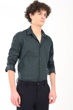 Partywear Textured Printed Shirt