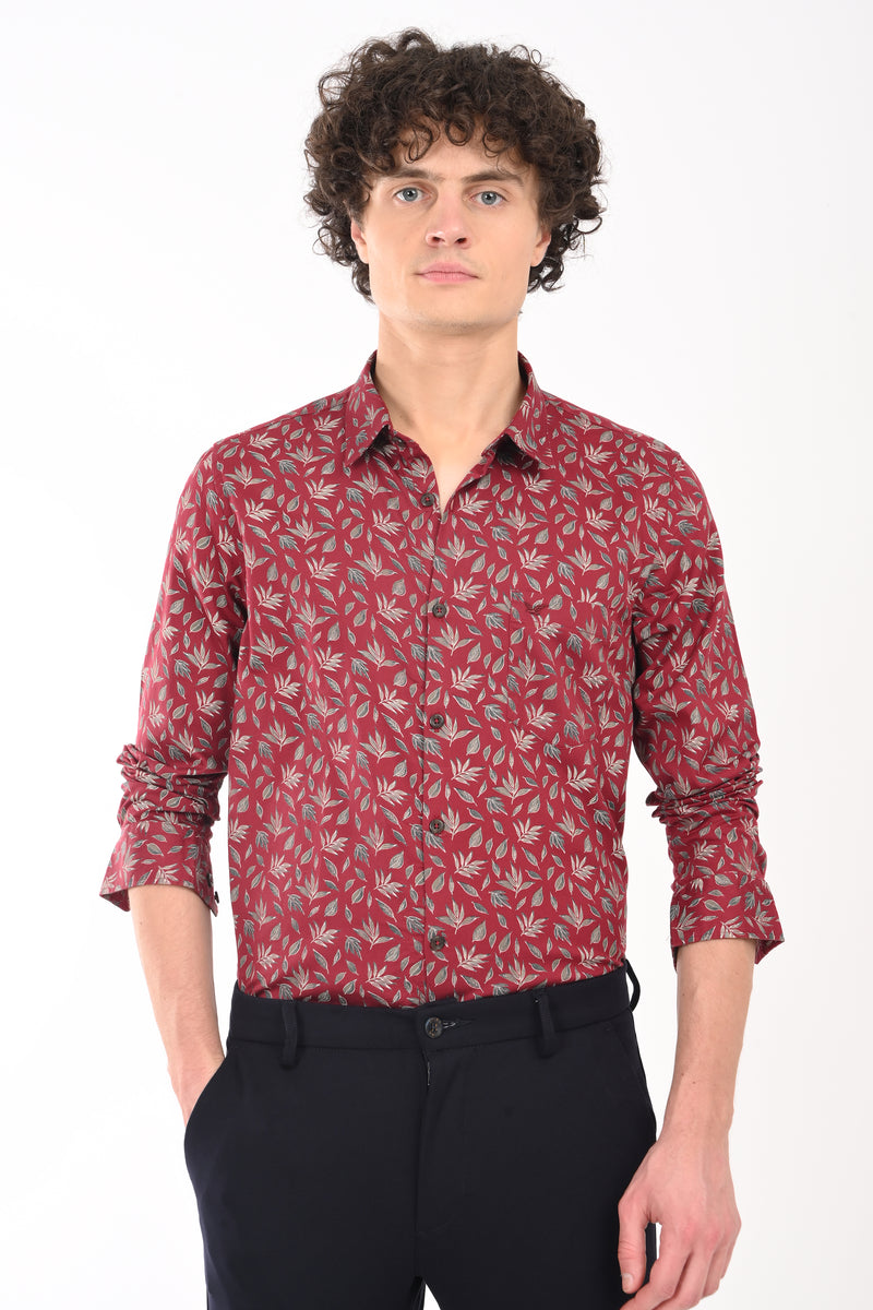 Premium Giza Satin Printed Shirt