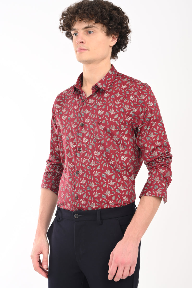 Premium Giza Satin Printed Shirt
