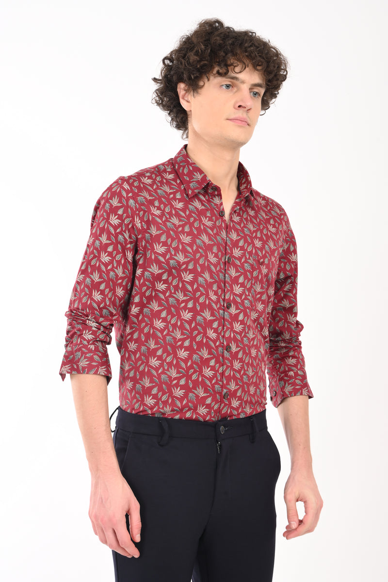 Premium Giza Satin Printed Shirt