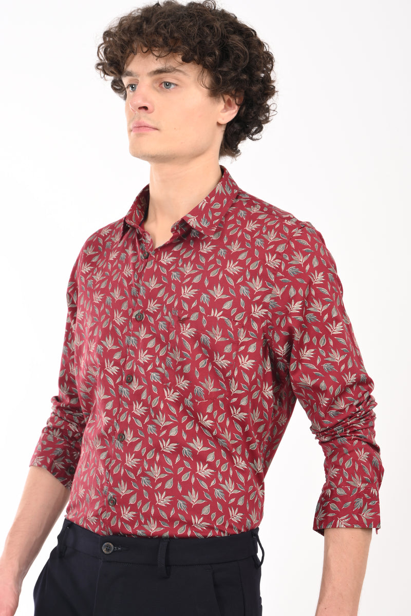 Premium Giza Satin Printed Shirt