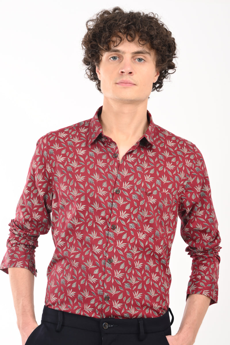Premium Giza Satin Printed Shirt