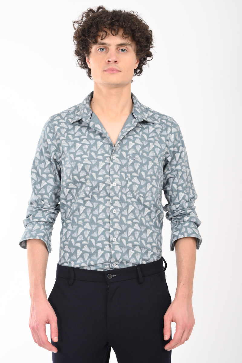 Workwear Textured Printed Shirt