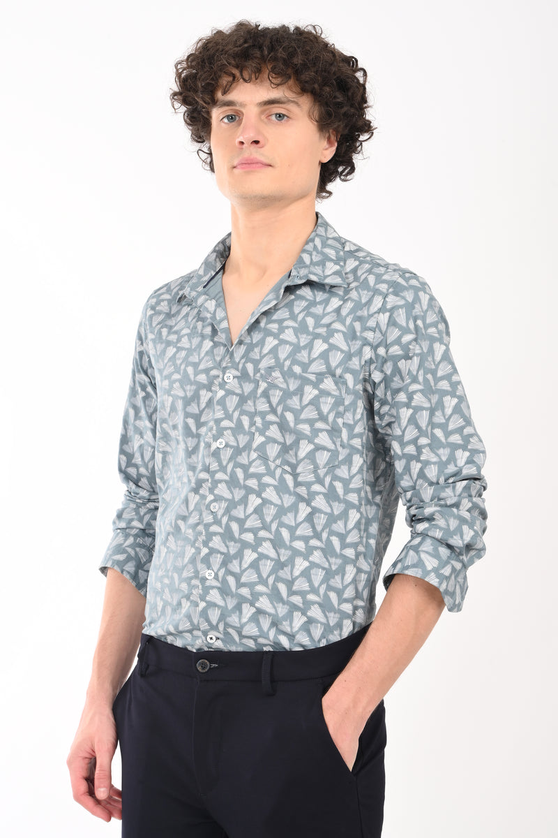 Workwear Textured Printed Shirt