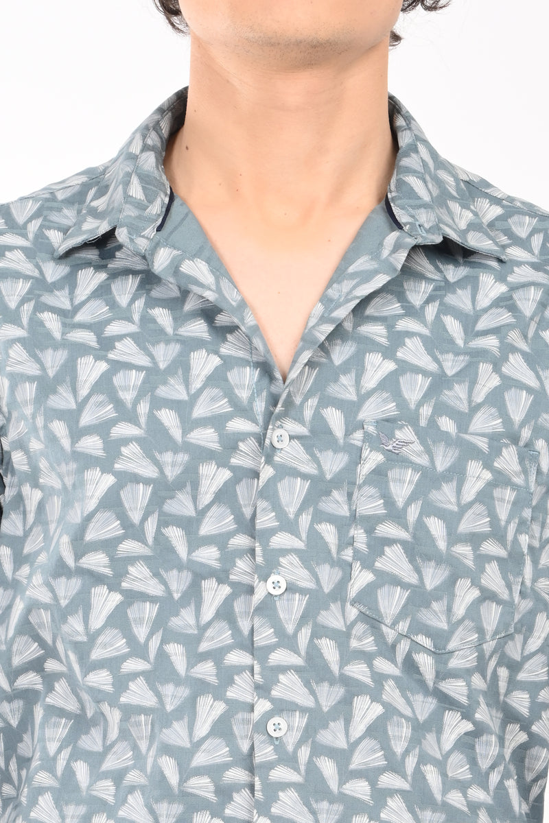 Workwear Textured Printed Shirt