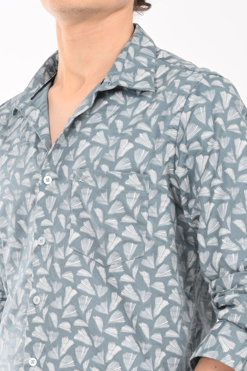 Workwear Textured Printed Shirt