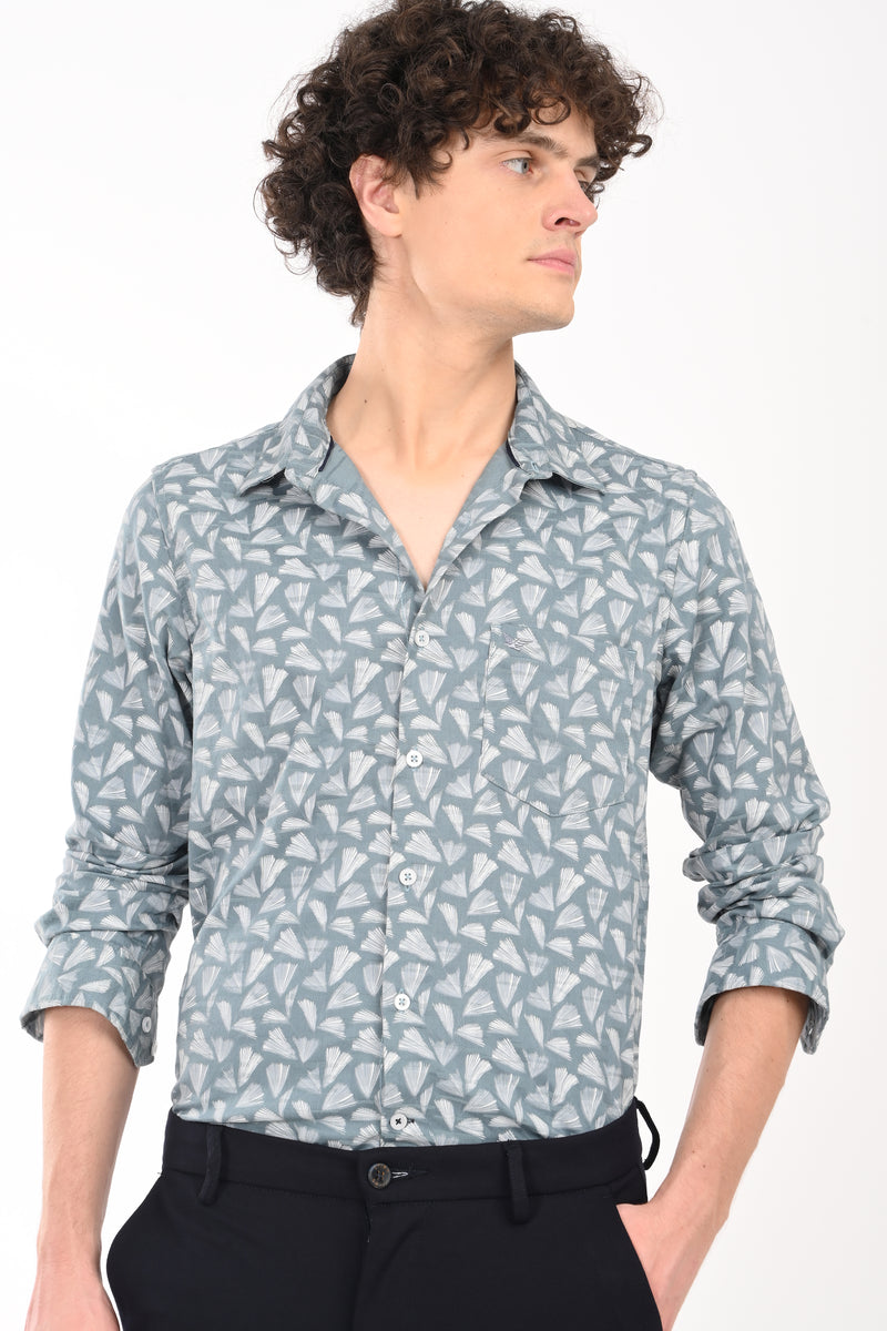 Workwear Textured Printed Shirt