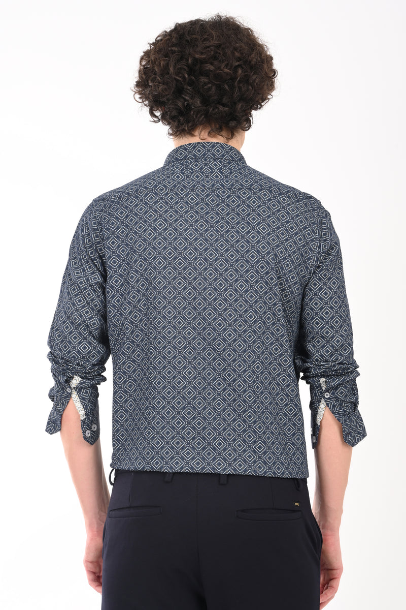 Premium Giza Satin Printed Shirt