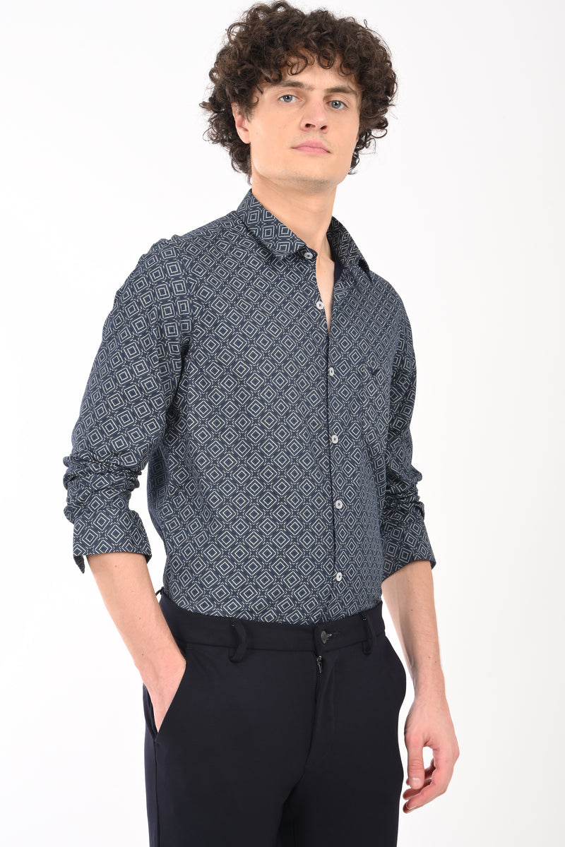 Premium Giza Satin Printed Shirt