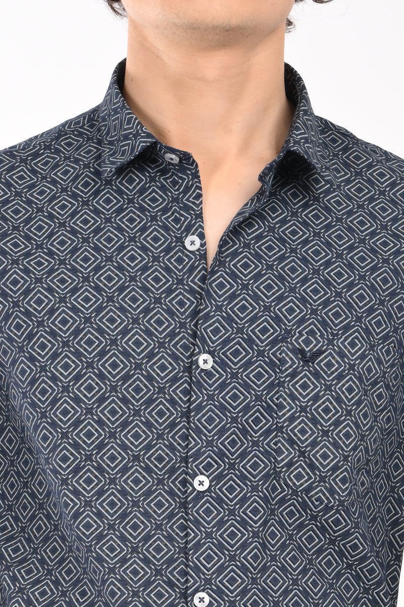 Premium Giza Satin Printed Shirt