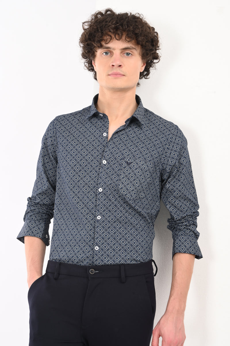 Premium Giza Satin Printed Shirt