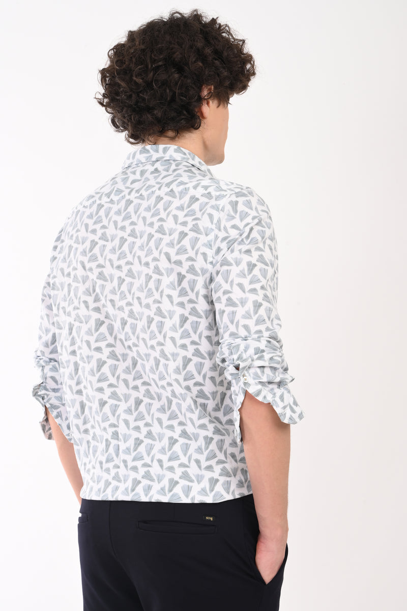 Workwear Textured Printed Shirt